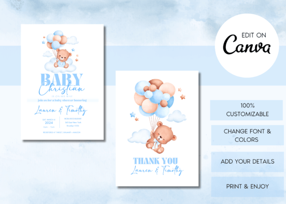 Download Teddy Bear Baby Shower Invitation - Shower Collection
