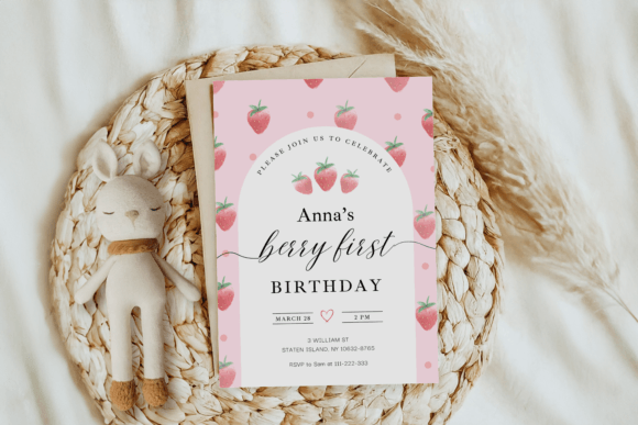 Download Strawberry Baby Shower Invitation Templa - Shower Collection