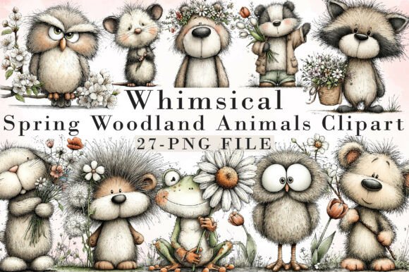 Download Whimsical Spring Woodland Animals Clipar - Spring woodland animals Collection