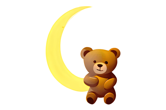 Download Cute Teddy Bear and Moon - Teddy bear and moon Collection