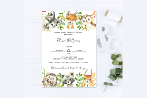 Download Forest Animals Baby Shower Invitation - Shower Collection