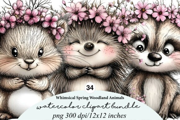 Download Whimsical Spring Woodland Animals Clipar - Spring woodland animals Collection