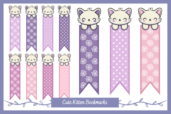 Download Cute Printable Kitten Bookmarks - Cute printable Collection