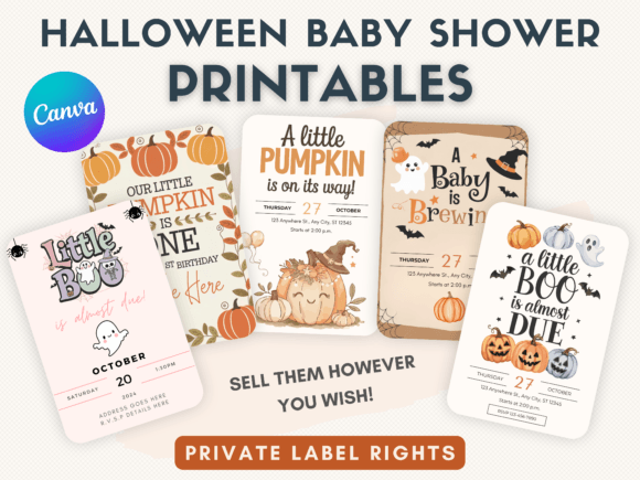 Download Halloween Baby Shower Printable Pack - Shower Collection