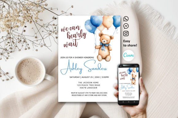 Download Teddy Bear Baby Shower Invitation - Shower Collection