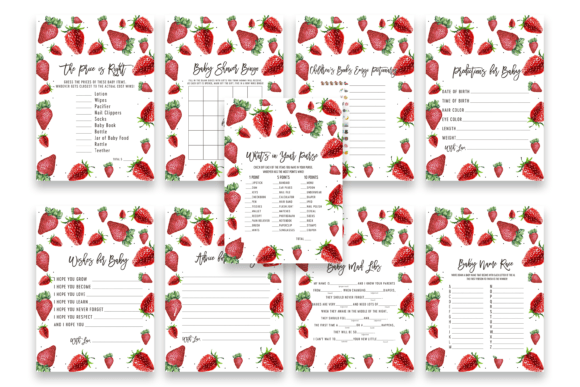 Download Strawberry Baby Shower Games - Shower Collection