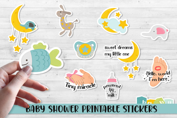 Download Baby Shower Printable Stickers. - Shower Collection