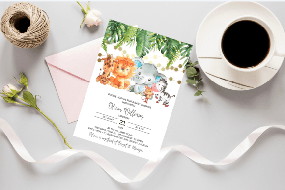 Download Animals Safari Baby Shower Invitation - Shower Collection