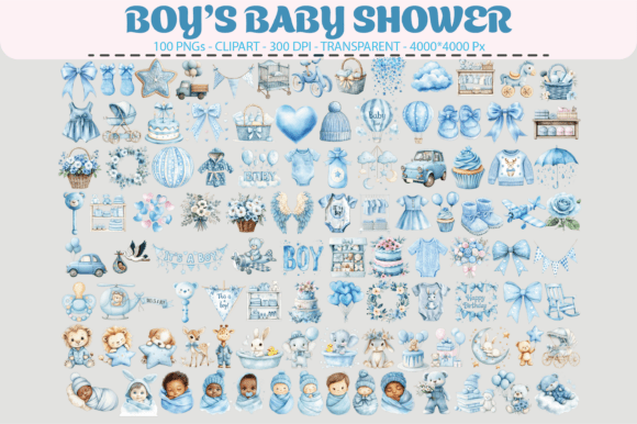 Download Boy Baby Shower Clipart – 100 PNGs - Shower Collection